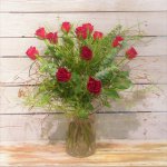 Ein Dutzend rote Rosen