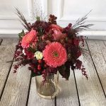 Strauß mit Rosen und Gerbera in pink