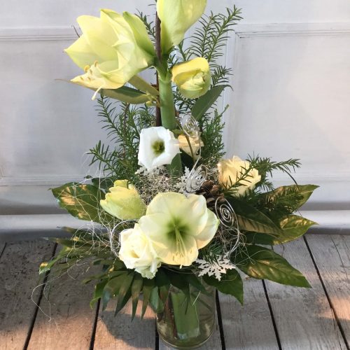 Amaryllis Strauß weiß