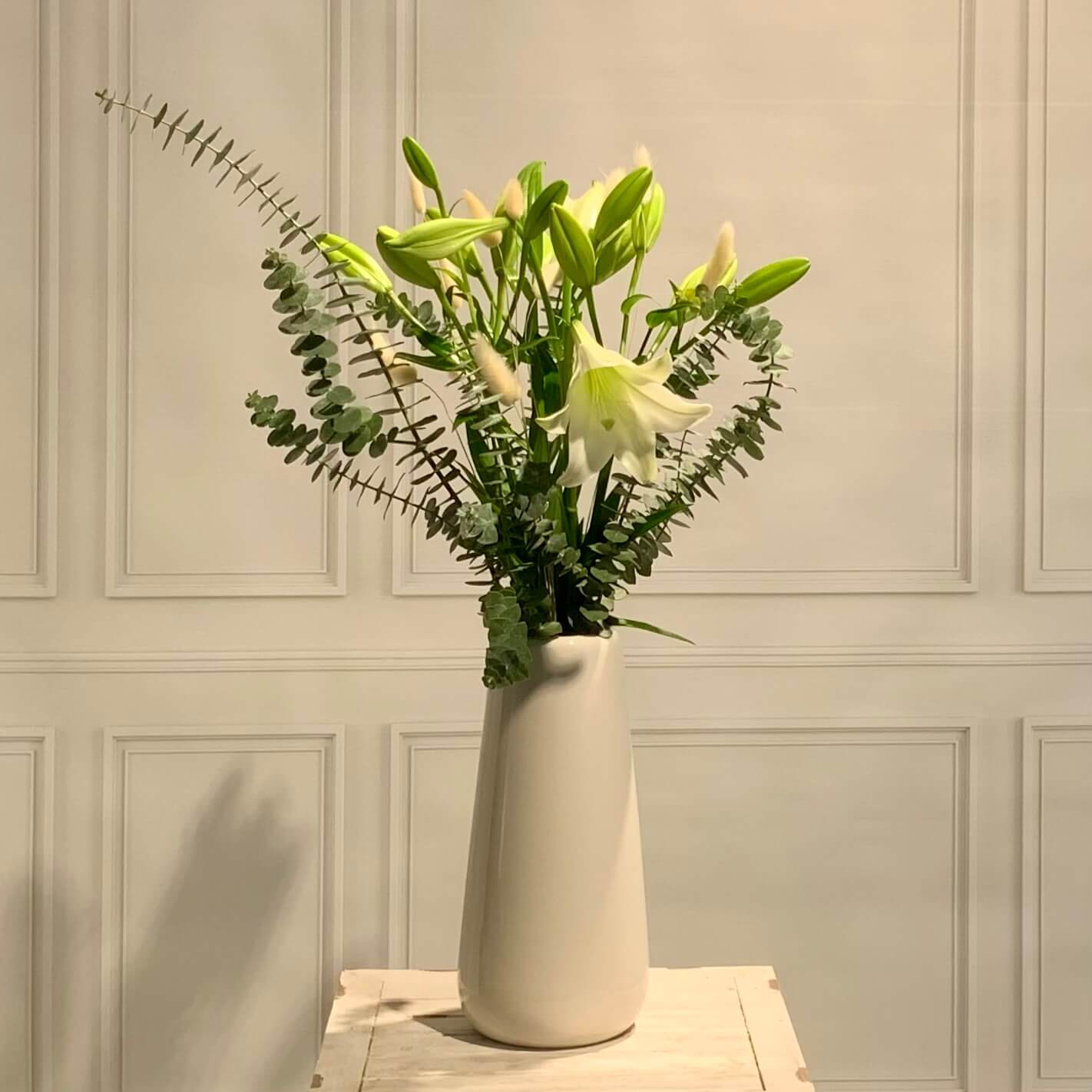 Lilien als Strauß in weiß