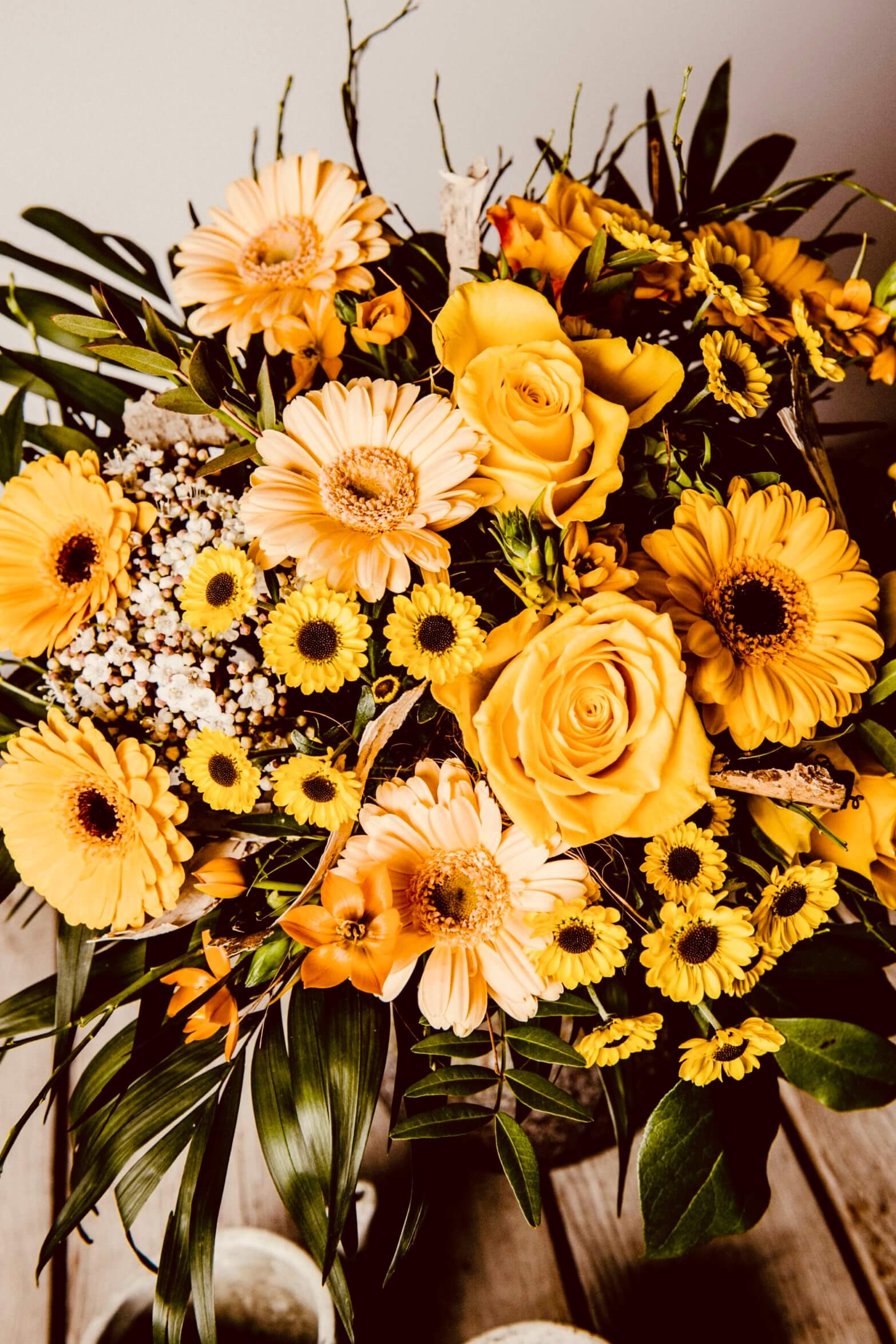 Blumenstrauß gelb orange