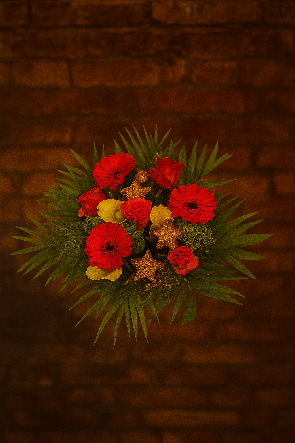 schöner Strauß zum Advent in rosa pink rot