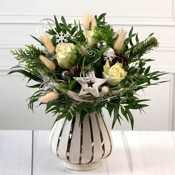 Blumenstrauß weiß mit Tiziano Stern