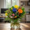 Frühlings Gartenstrauß im Büro