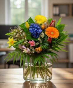 Frühlings Gartenstrauß im Büro