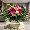 Rosa runder Strauß In Ambiente