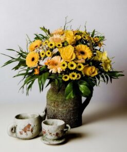 Blumenstrauß sonnige Grüße freigestellt